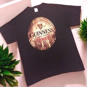 Gildan Guinness Logo T Shirt Unisex Black Size L